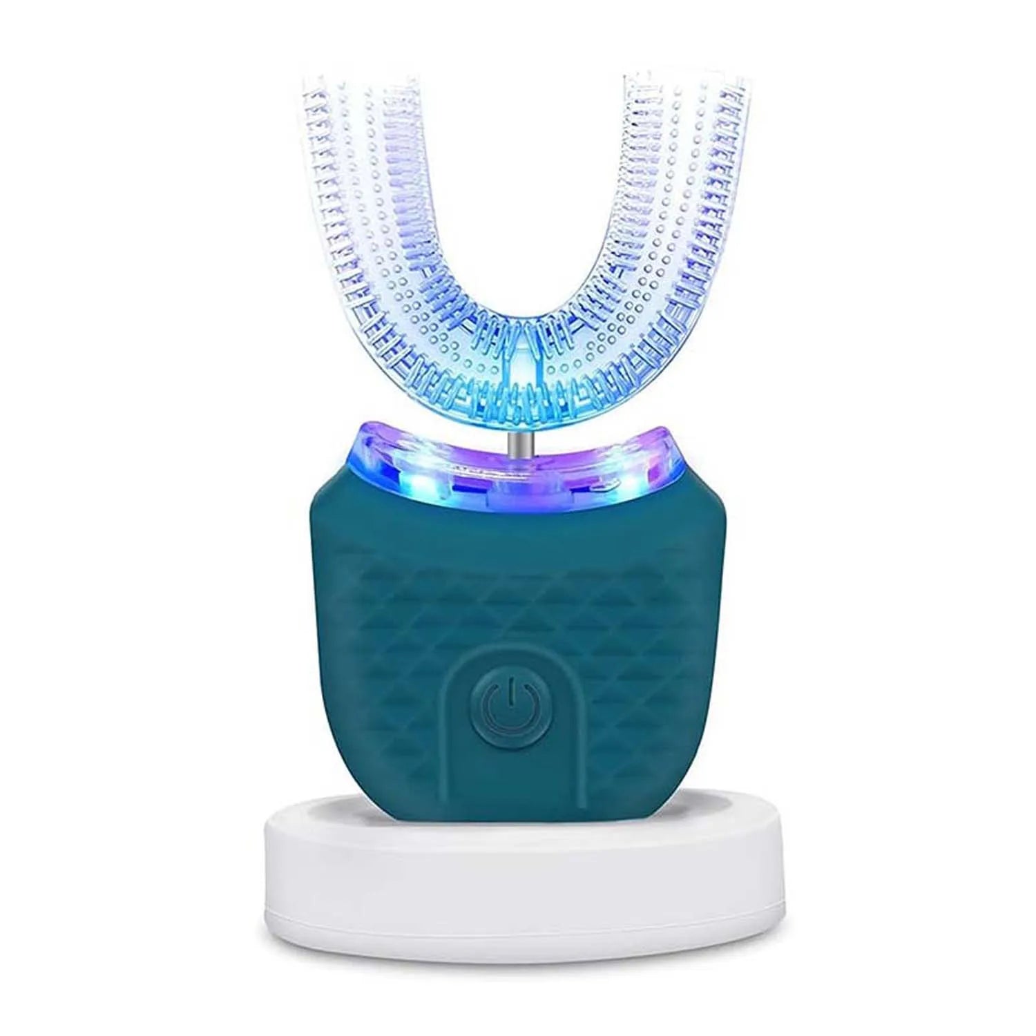 Wireless chargeable silicone bristle portable cleaning automatic toothbrush high quality u-shaped electric toothbrush