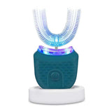 Wireless chargeable silicone bristle portable cleaning automatic toothbrush high quality u-shaped electric toothbrush